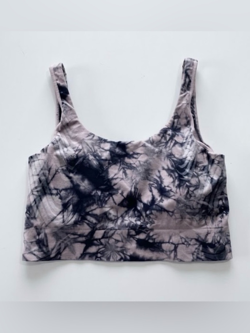 Athleta Tie-Dye Seamless Sports Bra Crop Tank Top Women’s Small Removable Pads